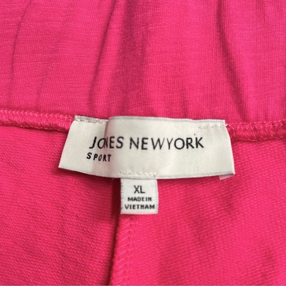NWT pink lounge pants 100% cotton XL cropped pants drawstrings stretchy waist - Picture 9 of 11
